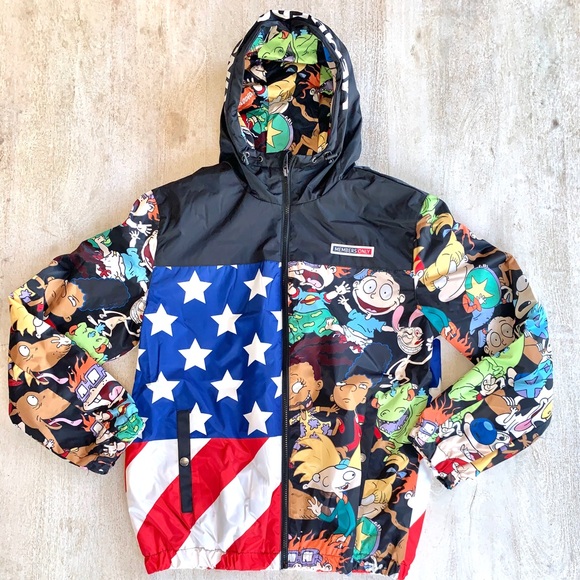 Members Only Nickelodeon USA flag Rugrats Jacket - Picture 1 of 5